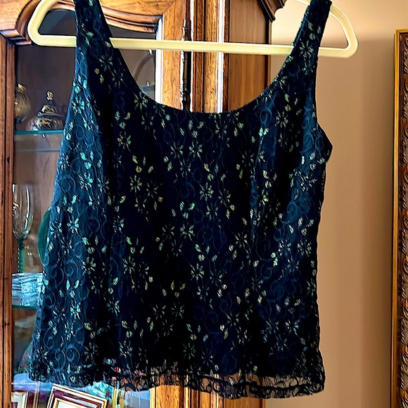 EUC Gorgeous Sandra Darren Lace, Satin&SoftGold2pcCocktail wear.Chemise &Tank 10 - Picture 10 of 14